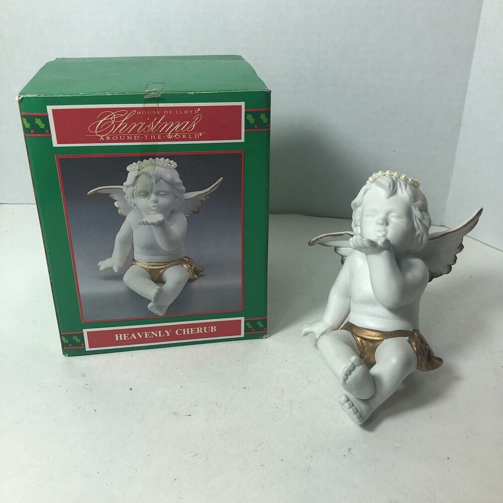 House Of Lloyd Christmas Around The World Heavenly Cherub Angel Kisses w Box F2‎